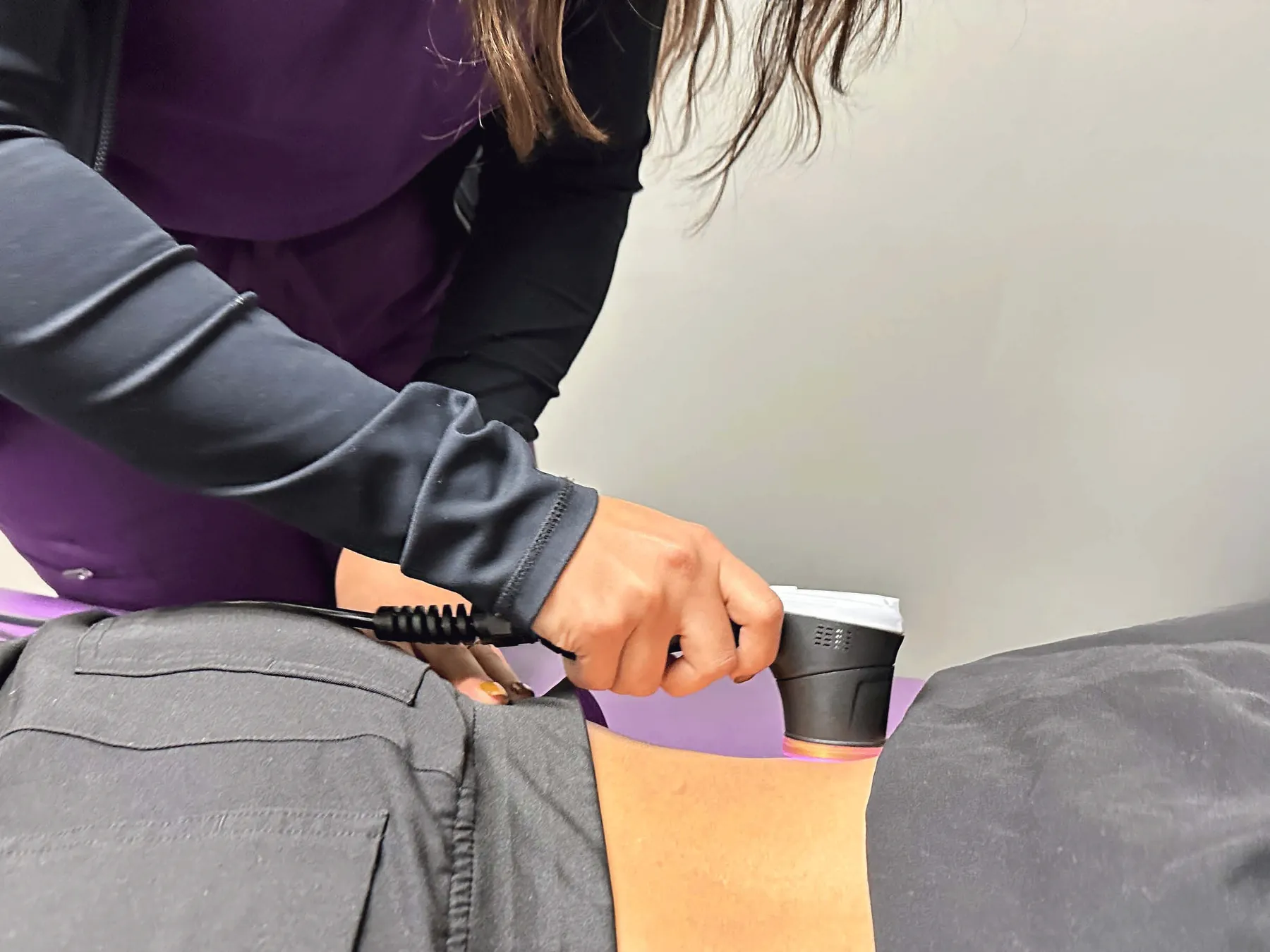 A hands-on treatment session at Mecca