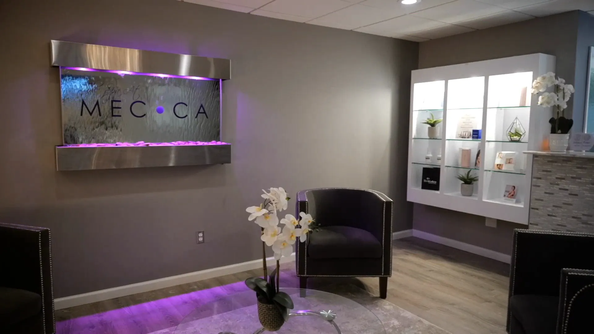 The reception area at Mecca